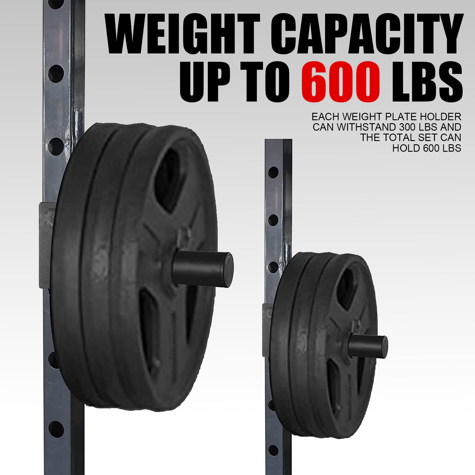 Weight Plate Holder, Attachment Power Cage Rack for Power Rack, Weight