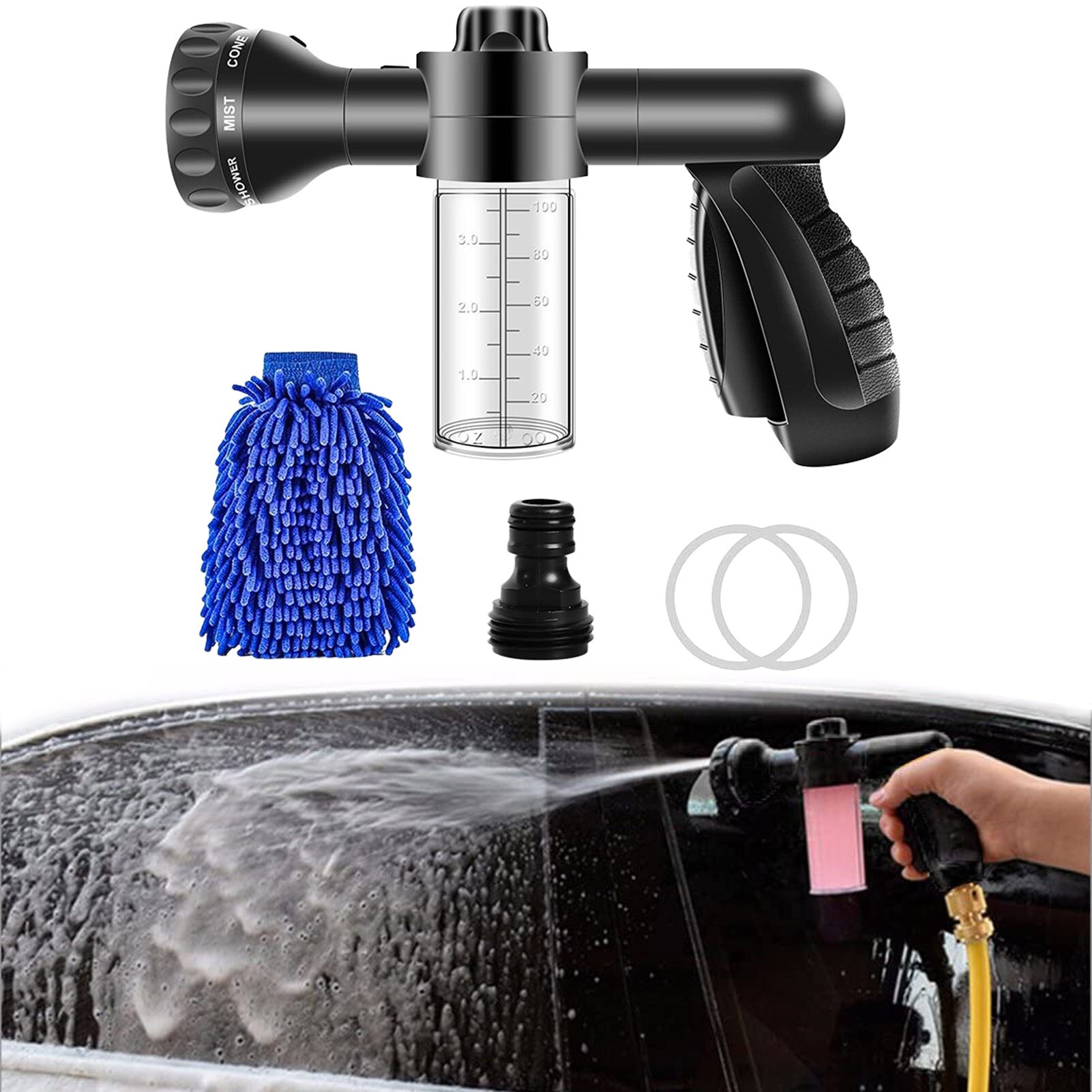 Wash Nozzle Heavy Duty Handheld Water Nose For Watering Garden Hose