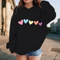 thumbnail image 2 of lnmuld Girls Hooded Sweatshirt Long Sleeve Pullover Top Soft Cozy Casual Outerwear for Kids Youth Toddler Winter Fall Fashion Size:4-5 Years, 2 of 8