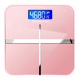 thumbnail image 1 of Toytexx Digital Bathroom Weight Scale with LED Display, High-Precision Sensors, Round Corner Tempered Glass, Ultra-Slim Square Design, Pink, 1 of 5