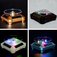 thumbnail image 4 of Solar Powered Rotary Display Stand Turn Table Changing Color Lights, Rotates Well Under Natural Light/ Indoor Light - Gold, 4 of 10