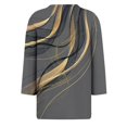 thumbnail image 4 of Endives Women's 3/4 Sleeves Blouse Tops Round Neck Printed Womens Blouse T Shirt Basic Tee Spring Outfit, 4 of 5