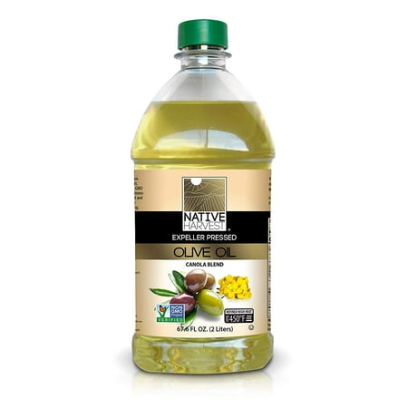 Native Harvest Expeller Pressed Non-GMO Olive/Canola Oil Blend, 2 Litre (67.6 FL OZ)