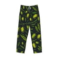 thumbnail image 5 of Balery Green Branch Olive print Men's Pajama Pants,Ultra Lightweight Pjs,Lounge Pant-Small, 5 of 9