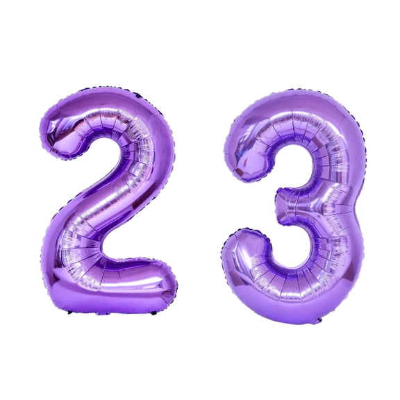 Number Twenty Three Balloon Purple Number 23 Balloon 32" Large Celebration Balloon