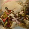 thumbnail image 2 of Giuseppe Santi 20x20 Gold Ornate Framed and Double Matted Museum Art Print Titled - Minerva Defending the Arts, 2 of 4