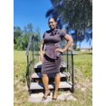 thumbnail image 3 of HAHDAXIA Femmes Mode Peplum Bodycon Manches Courtes Arc Club Volants Crayon Partie Robe, 3 of 7