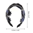 thumbnail image 4 of Unique Bargains 1 Pc Fashion Wide-side Headband 6.3"x4.92" Blue, 4 of 6
