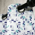 thumbnail image 4 of Ambesonne Mid Century Grommet Curtain, Art Deco Seventies, 50" x 63", Turquoise Navy Blue Grey, 4 of 6