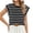 Black, variant on Casual Sleeveless T-Shirt For Women Crew Neck Tunic Blouses Splice Color Pullover Loose Summer Muscle Tank Top