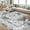 Gray, variant on GlowSol 8'x10' Area Rug Vintage Boho Rug Floral Bedroom Rug Non Shedding Stain Resistant Carpet for Dining Room Home Office, Blue Grey