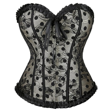 

Odeerbi Reduced Corset Tops For Women Waist Trainer Bodyshaper Plus Size Bustier Lingerie Dress Bustier Top Gothic Shapewear Erogenous Underwear Beige