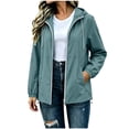 thumbnail image 2 of Hilenly Rain Jacket Women Waterproof Lightweight Rain Coats Hiking Travel Windbreaker Raincoats with Hood, 2 of 10