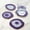 Purple4 Pieces, variant on 4 Pieces Natural Stone Personalized Agate Coasters with Gold-Plated EdgesGift for Her Him Unique Crystal Coaster Slice