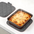 thumbnail image 4 of Lunxisen 1 Pcs Quilted Oven Mitts And Pot Holders Set Heat Resistant Kitchen Gloves For Cooking Baking Grilling Home Essentials, 4 of 9