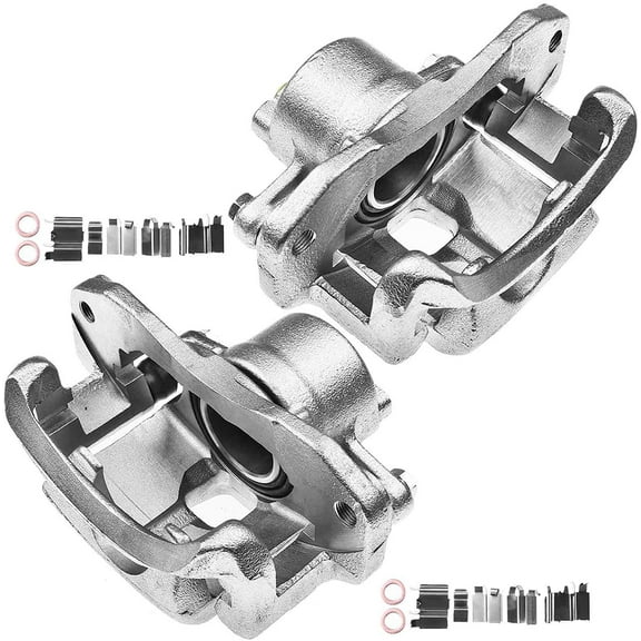 A-Premium Brake Caliper Assembly with Bracket Compatible with Mazda Protege 1999-2003 Front Driver and Passenger Side 2-PC Set