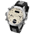thumbnail image 5 of Sivler Case Multifunction Rubber Quartz Mens Watch Sports Luminous Digital, 5 of 7