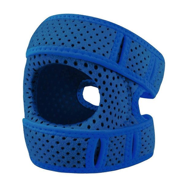 Rodillera con correas de compresión ajustables que absorben los golpes y que se adaptan a la rótula, almohadilla de soporte transpirable para aliviar el dolor de artritis y ejercicios, azul