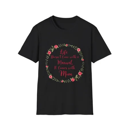 100% cotton tshirts men tee Floral Mom Quote T-Shirt, Gift for Mom, Funny Mom Shirt, Mother's Day Shirt