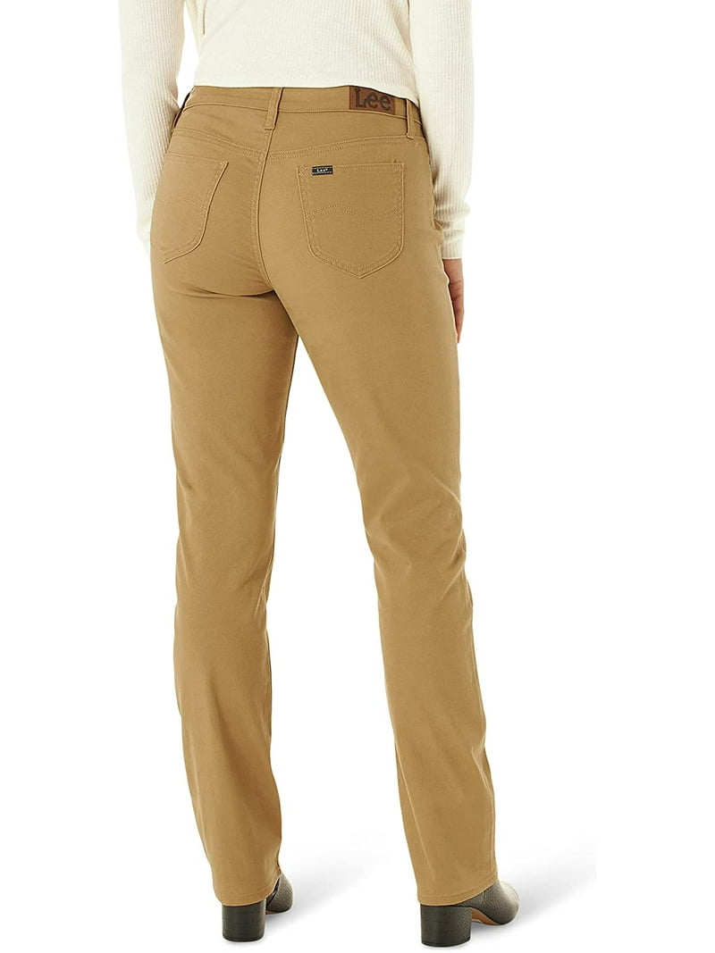 Jeans Lee Natural Fit – Coupe Straight Leg Stretch – Taille 12 Petite – Khaki – Neuf Avec étiquettes