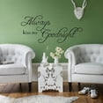 thumbnail image 3 of Pegatinas de pared "Siempre bésame buenas noches", murales artísticos extraíbles, calcomanías de pared para decoración de dormitorio y sala de estar., 3 of 5