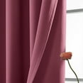 thumbnail image 5 of Yhmxh Blackout Curtain Panel, Solid Grommet Top Thermal Insulated & Energy‑Saving Darkening Curtains, Machine‑Washable Room Darkening Window Treatment for Bedroom & Living Room, 1 Panel, 40W x 80L, 5 of 7