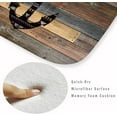 thumbnail image 3 of Bath Rugs Sponge Foam Absorbent Soft for Bathroom and Kitchen (47x18 inches),Flannel Mat Non Slip Bright 3D Print for Bedside and Living Room(Old Wooden Plank Anchor), 3 of 6