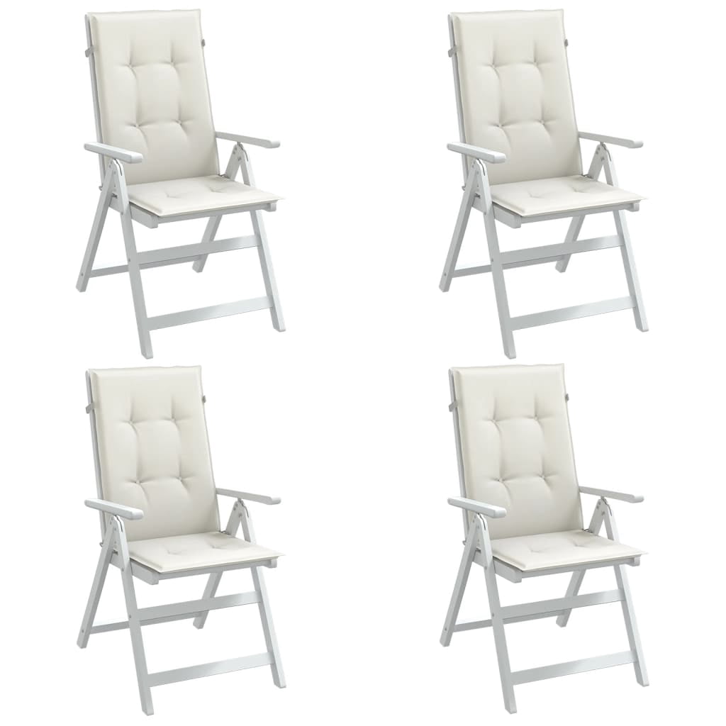vidaXL Highback Chair Cushions Outdoor Seat Pad Garden Patio Furniture Fabric