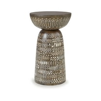Signature Design by Ashley Hadcher Accent Table, Cream & Brown