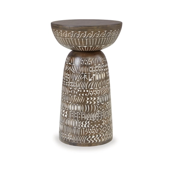 Signature Design by Ashley Hadcher Accent Table, Cream & Brown