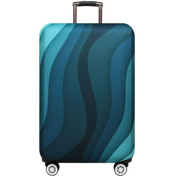 Housse de Protection pour Bagage Motif Carte du Monde, Housse de Valise de Voyage Élastique, Étuis Anti-Poussière pour 18 à 32 Pouces, Accessoires de Voyage 16 S