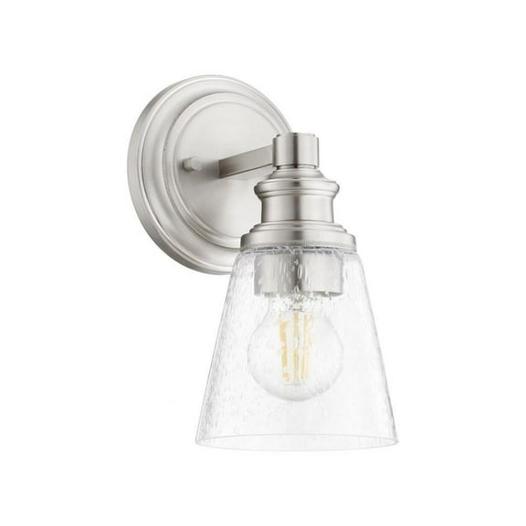 Lawson Manor 1 Light Wall Mount in Soft Contemporary Style 5 inches Wide By 10 inches High-Satin Nickel Finish-Clear Glass Color Bailey Street Home