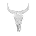 thumbnail image 1 of Sagebrook Home Carved White Bull Skull 17.75" Kd, 1 of 1