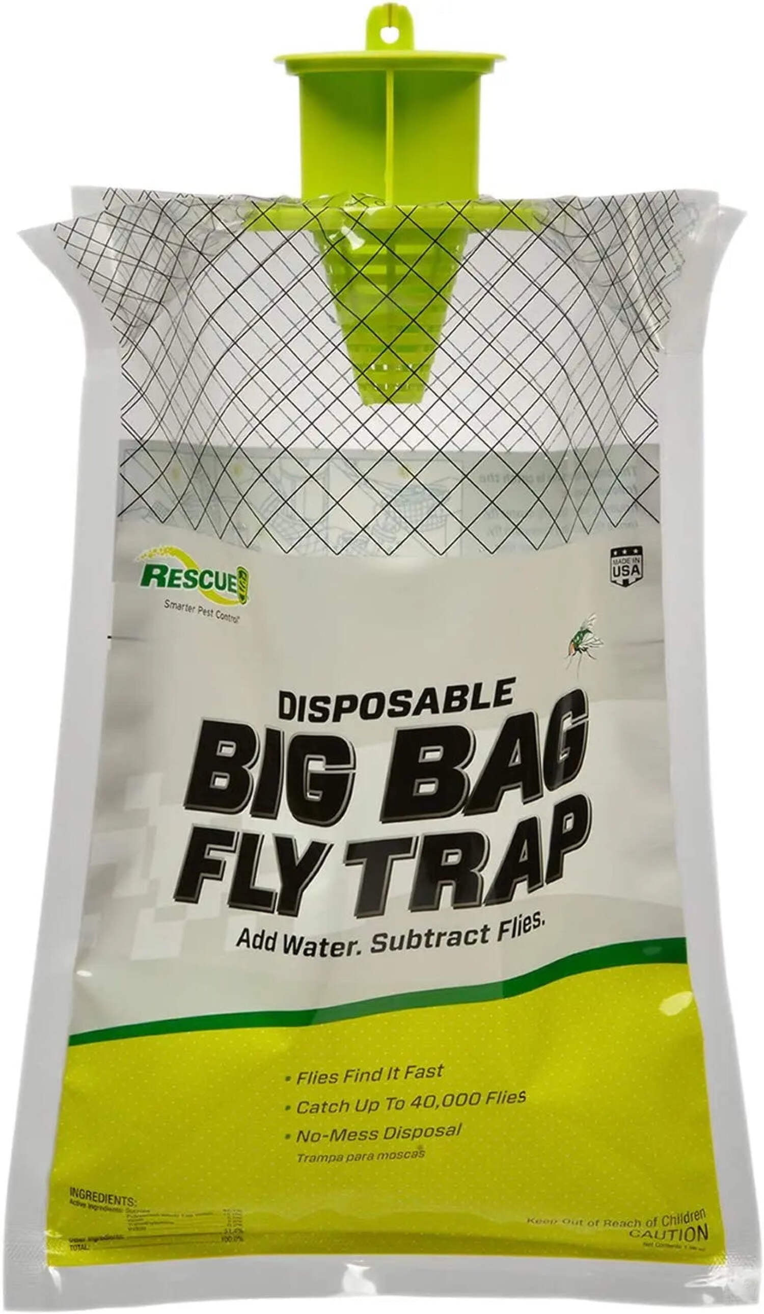 RESCUE!, Outdoor Disposable Fly Trap, Baited for Hundreds of Fly