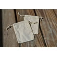 thumbnail image 5 of Custombagsupplies - Unisex 2x3 Inches Reusable Eco-Friendly Double Drawstring Cotton CANVAS Bags Natural Color, 5 of 6