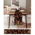 thumbnail image 6 of Colorful Squirrel Burlap Cotton Table Runner 14x72 Inches Long, Brown Botanical Berry Pine Cones Farmhouse Table Runners, Outdoor Dining Tablecloths Decor for Baby Shower/Party/Wedding, 6 of 6