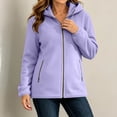 thumbnail image 2 of Kukoosong Women's Hooded Fleece Jacket, Full Zip Long Sleeve Warm Polar Fleece Coat with Zipper Side Pockets, Casual Lightweight Outerwear for Fall Winter Daily and Outdoor Wear, 2 of 7