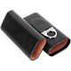thumbnail image 3 of Cigar Case, Leather Cigar Box Portable Cigar Humidor with Cedar Wood Lining and Cigar Cutter Holds 3 Cigars 16 x 7.5 x 3.5 cm Black, 3 of 4