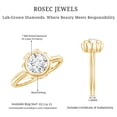 thumbnail image 5 of Rosec Jewels 1 Carat Lab Grown Diamond Flower Engagement Ring for Women - EF-VS Grade Certified - Gift for special occasions, 14K Yellow Gold, US 4.50, 5 of 8