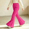 thumbnail image 2 of Sweet High Elasticity Tight Fitting Girls' Leggings Lounge Yoga Pants for Girls Fold Over Wide Leg Sweatpants Flare Bell, 2 of 9
