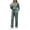 Army Green, variant on Matching Sets Women Clothing Solid Color Henley Neck Button Top & Drawstring High Waist Wide Leg Pants with Pockets for Daily Wear