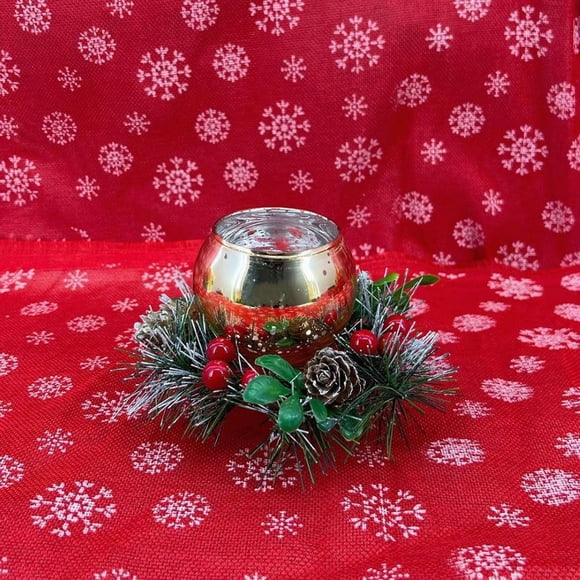 Adornos de Corona Navideña Xihbxyly Decoración de Fondo Navideño