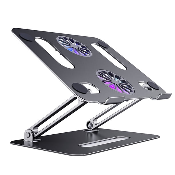 FLhrweasw Soporte Ajustable para Computadora Portátil Con Ventilador Refrigeración Soporte Elevación para Computadora Portátil (gris)