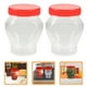 thumbnail image 5 of Frasco de plástico transparente con tapa, frascos de plástico Mason, recipientes redondos vacíos para dulces, galletas, alimentos, cacahuetes, especias, galletas, dulces, 350 ml, 5 of 8