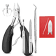 thumbnail image 1 of Cortaúñas profesional, cortaúñas encarnadas, juego de cortaúñas 7 en 1, cortaúñas de precisión, cortaúñas para uñas encarnadas o gruesas, cuidado de manos y pies negro Rojo Verde, 1 of 5