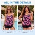 thumbnail image 4 of Ocean Blues Women's Plus Size Tankini Top Only Loose Fit Blouson Bathing Suit Top Size 3XL, 4 of 6