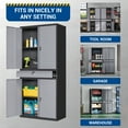 thumbnail image 3 of Fesbos Metal Garage Storage Cabinet with Locking Doors and Adjustable Shelves, Tool Storage Cabinet with 1 Drawer - 71" Steel Locking Cabinet for Garage, Warehouse, 3 of 7