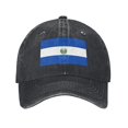 thumbnail image 2 of Flag Of El Salvador Cowboy Hat Baseball Hat Trucker Hat For Men Women Retro Denim Hats Baseball Cap Dad Hat, 2 of 5