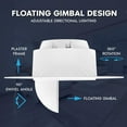 thumbnail image 4 of Luxrite 3 Inch Gimbal LED Trimless Recessed Light, 5CCT 2700K-5000K, Dimmable, 12W, 900LM, Damp & IC Rated, ETL, 4 of 7