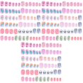 thumbnail image 2 of 216 Pcs Kids False Nails Press On Artificial Nail Tip Girl Fake Fingernail Kit, 2 of 2